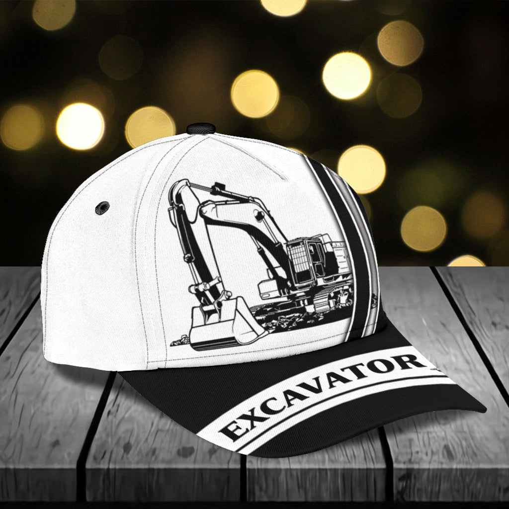 Personalized Excavator Classic Cap Trucker Hats Custom Hats Gifts For Men & Women