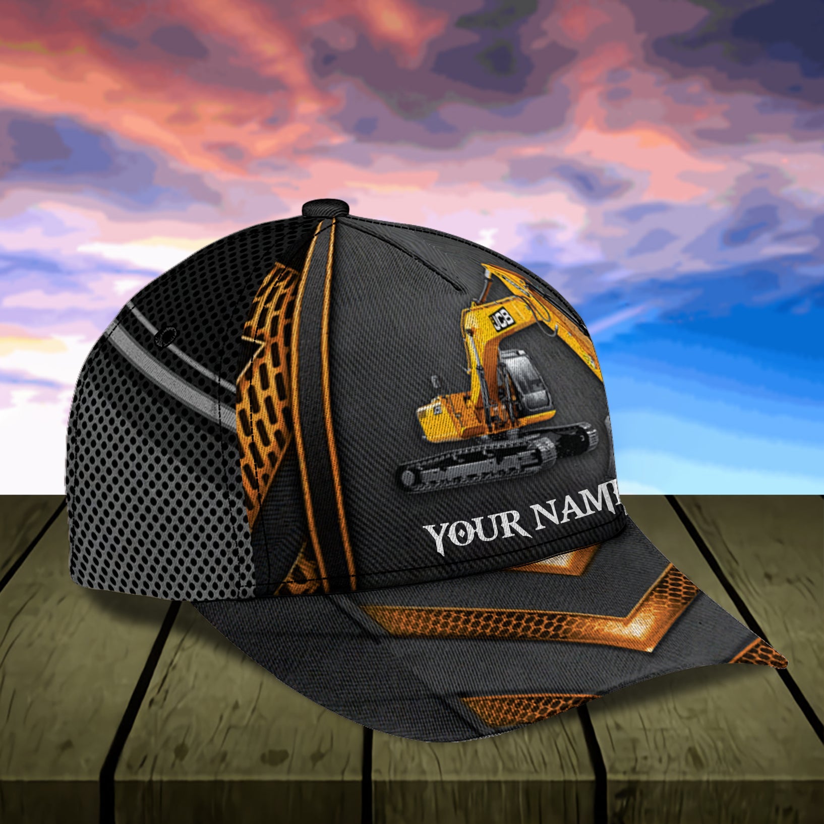 Personalized Excavator Classic Cap Trucker Hats Custom Hats Gifts For Men & Women