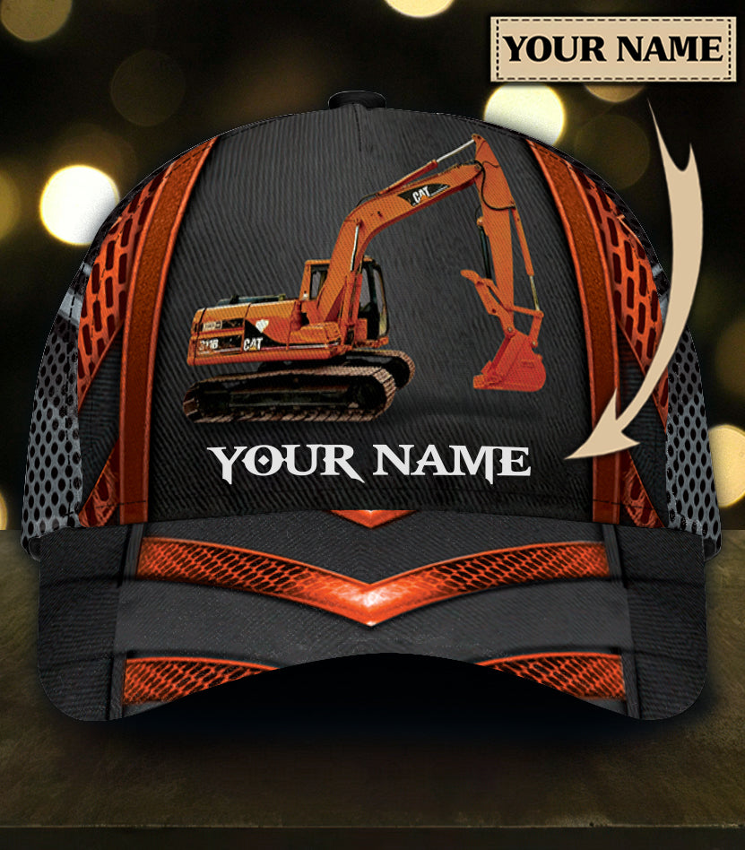 Personalized Excavator Classic Cap Trucker Hats Custom Hats Gifts For Men & Women