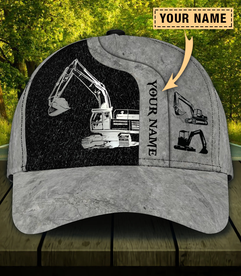 Personalized Excavator Classic Cap Trucker Hats Custom Hats Gifts For Men & Women