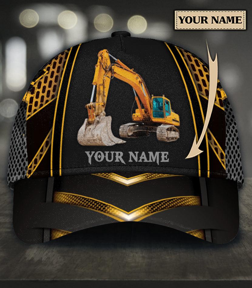 Personalized Excavator Classic Cap Trucker Hats Custom Hats Gifts For Men & Women