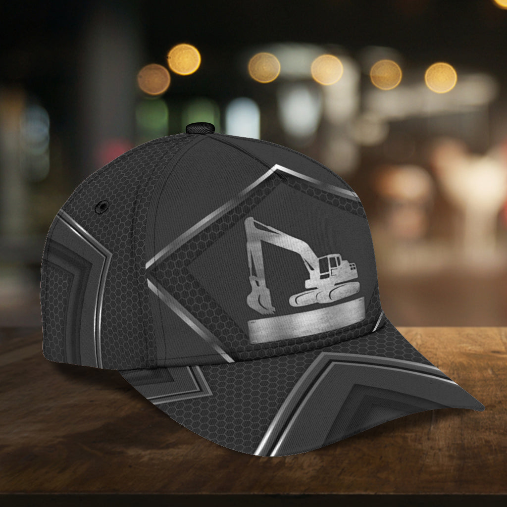 Personalized Excavator Classic Cap Trucker Hats Custom Hats Gifts For Men & Women
