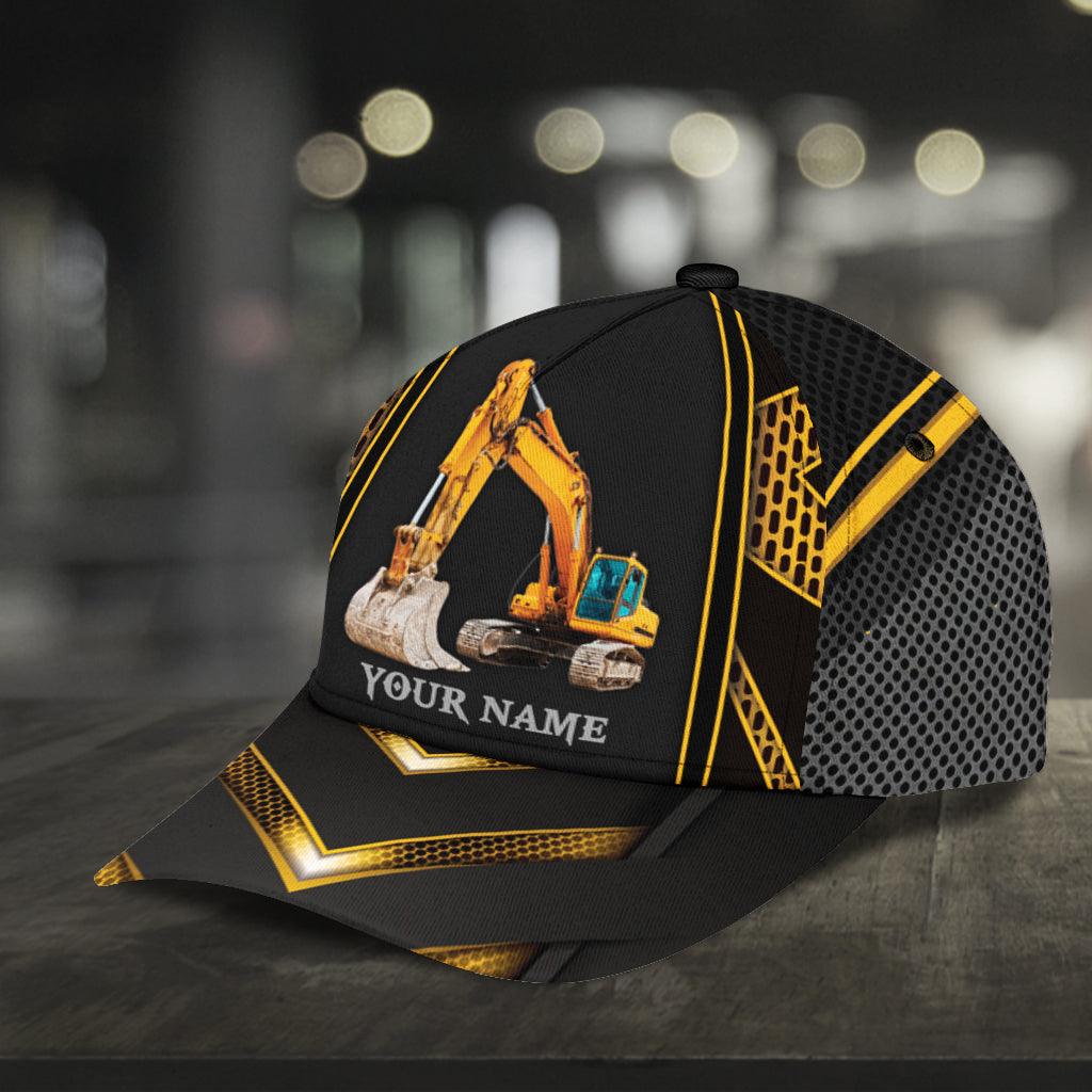 Personalized Excavator Classic Cap Trucker Hats Custom Hats Gifts For Men & Women