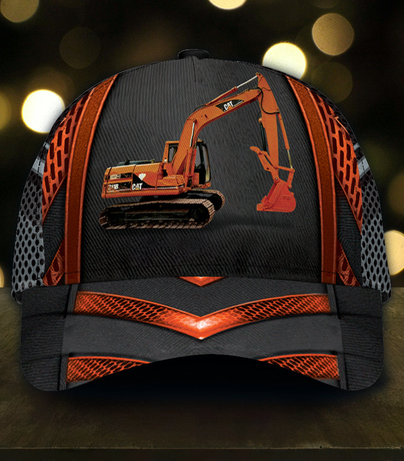 Personalized Excavator Classic Cap Trucker Hats Custom Hats Gifts For Men & Women