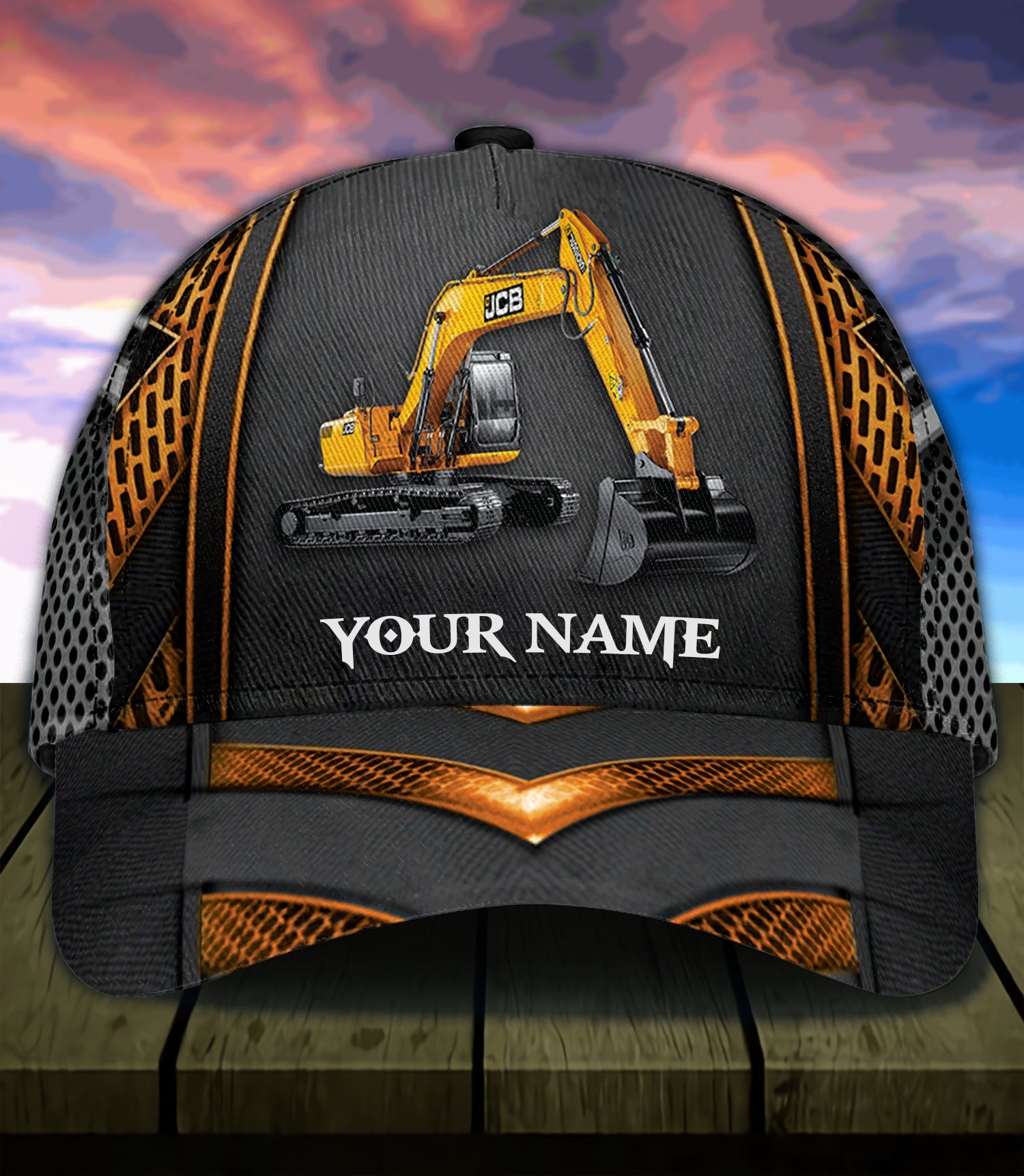 Personalized Excavator Classic Cap Trucker Hats Custom Hats Gifts For Men & Women