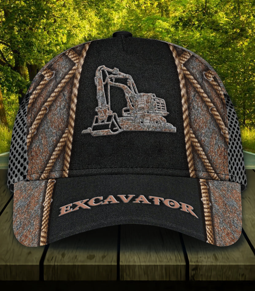 Personalized Excavator Classic Cap Trucker Hats Custom Hats Gifts For Men & Women