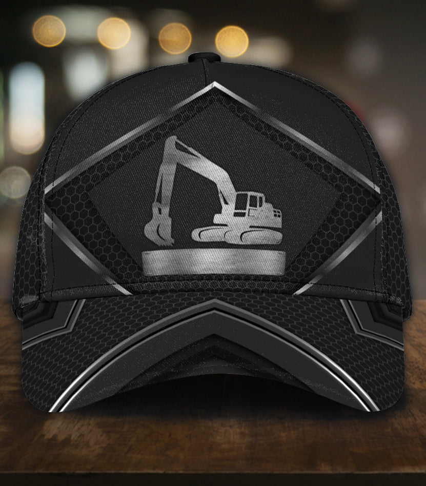 Personalized Excavator Classic Cap Trucker Hats Custom Hats Gifts For Men & Women