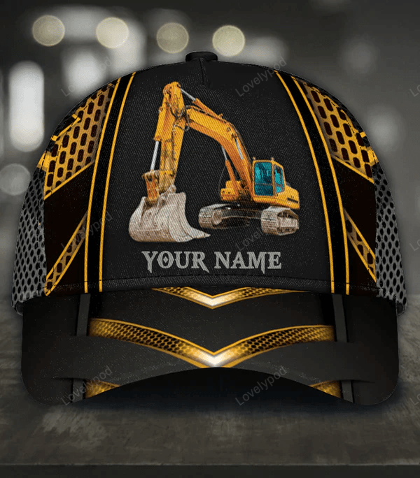Personalized Excavator Classic Cap, Excavator hat for men and women Trucker Hats Custom Hats Gifts For Men & Women