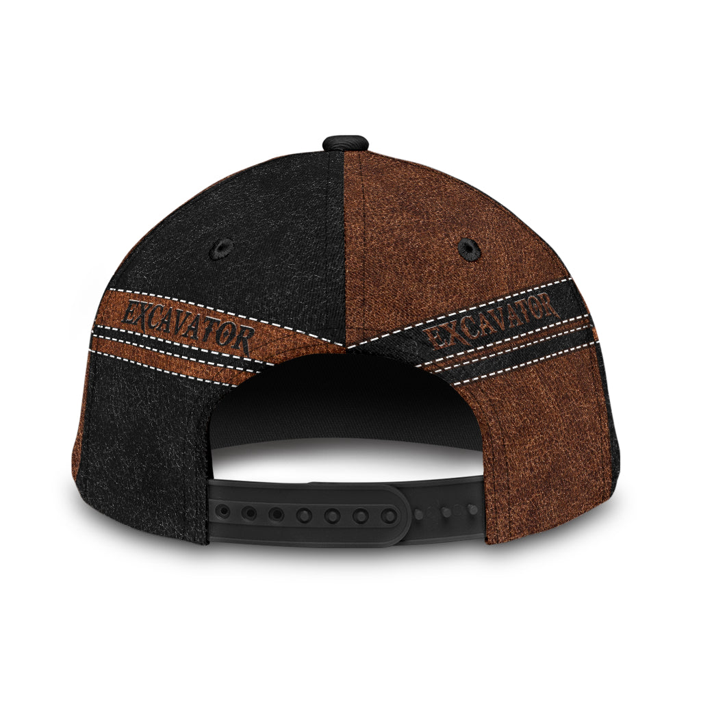 Personalized Excavator Heavy Equipment Baseball Cap Hat, Gift For Excavator Man Trucker Hats Custom Hats Gifts For Men & Women