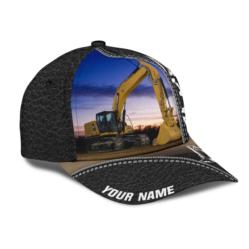 Personalized Excavator Heavy Equipment Cap, Gift For Excavator Man, Excavator Cap Hat Trucker Hats Custom Hats Gifts For Men & Women