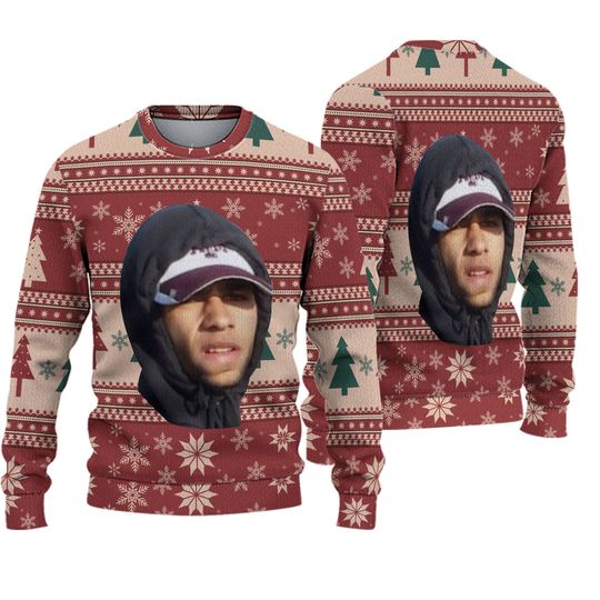 Personalized Face Big Head Funny Ugly Christmas Sweater, Custom Photo Ugly Sweater - Image 15