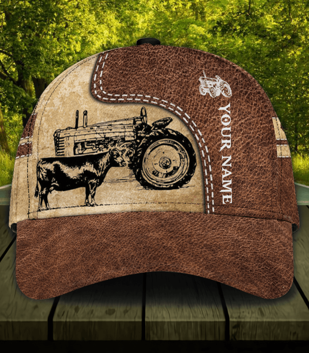 Personalized Farmer Classic Cap, Personalized Gift for Farmers, Cow Lovers, Chicken Lovers Trucker Hats Custom Hats Gifts For Men & Women