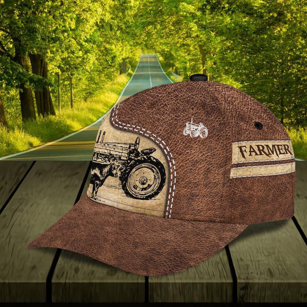 Personalized Farmer Classic Cap, Personalized Gift for Farmers, Cow Lovers, Chicken Lovers Trucker Hats Custom Hats Gifts For Men & Women