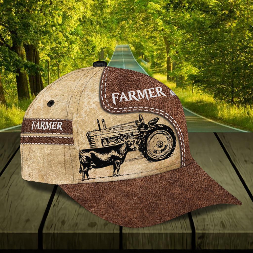 Personalized Farmer Classic Cap, Personalized Gift for Farmers, Cow Lovers, Chicken Lovers Trucker Hats Custom Hats Gifts For Men & Women