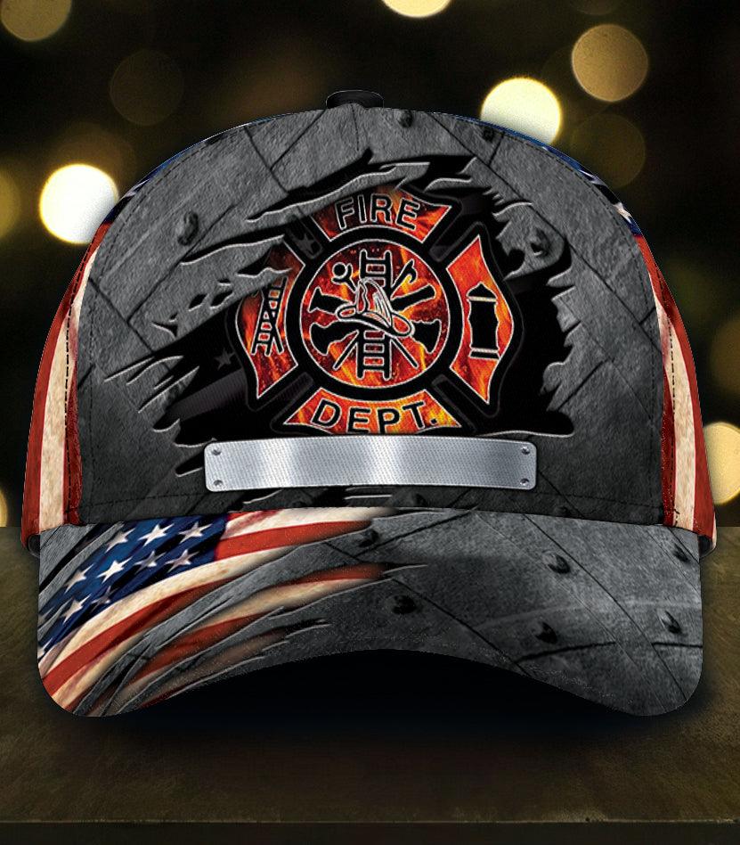 Personalized Firefighter Classic Cap, Personalized Gift for Firefighters Trucker Hats Custom Hats Gifts For Men & Women