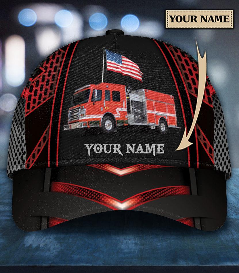 Personalized Firefighter Classic Cap, Personalized Gift for Firefighters Trucker Hats Custom Hats Gifts For Men & Women