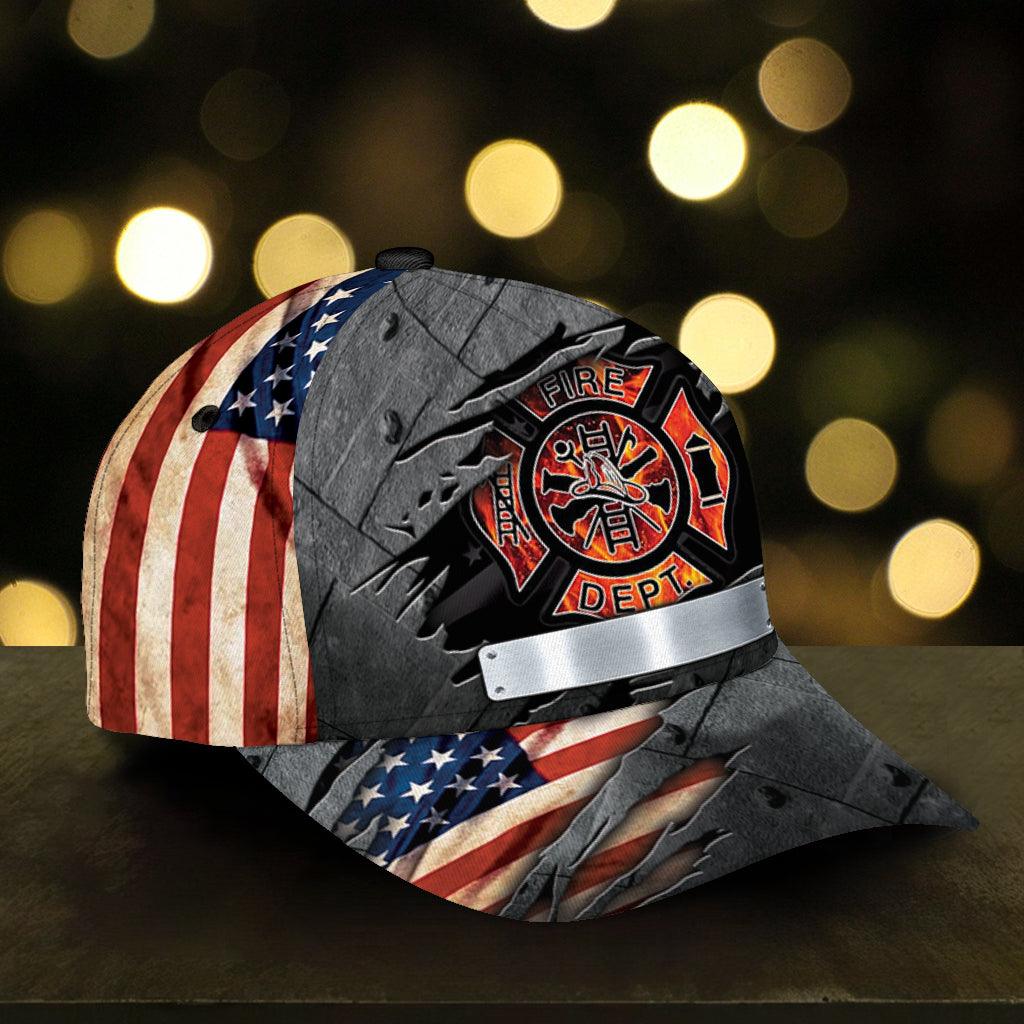 Personalized Firefighter Classic Cap, Personalized Gift for Firefighters Trucker Hats Custom Hats Gifts For Men & Women