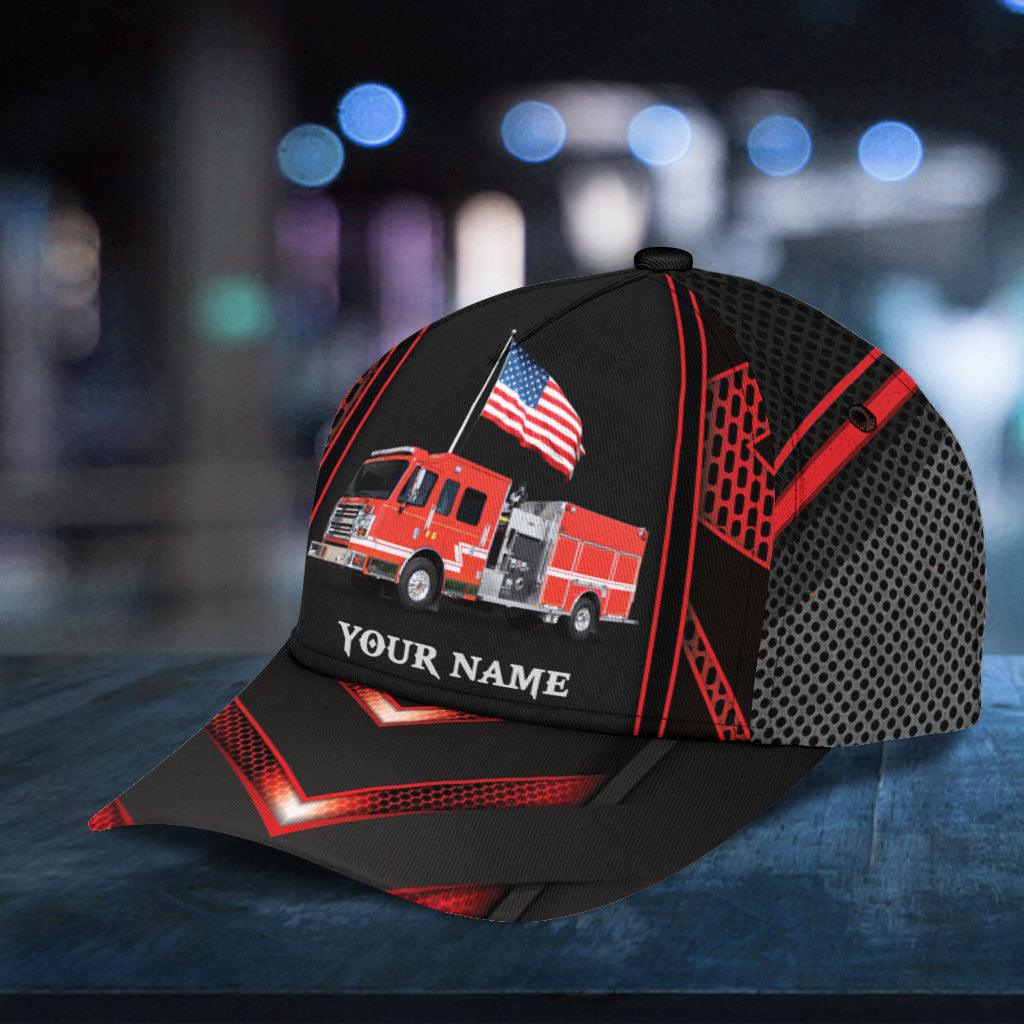 Personalized Firefighter Classic Cap, Personalized Gift for Firefighters Trucker Hats Custom Hats Gifts For Men & Women