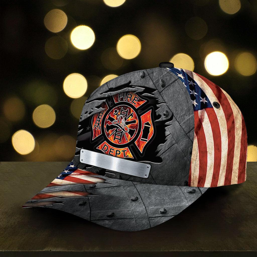 Personalized Firefighter Classic Cap, Personalized Gift for Firefighters Trucker Hats Custom Hats Gifts For Men & Women