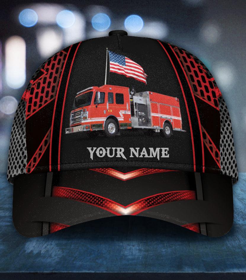Personalized Firefighter Classic Cap, Personalized Gift for Firefighters Trucker Hats Custom Hats Gifts For Men & Women