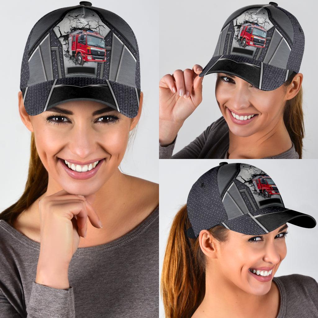 Personalized Firefighter Classic Cap, Personalized Gift for Firefighters Trucker Hats Custom Hats Gifts For Men & Women