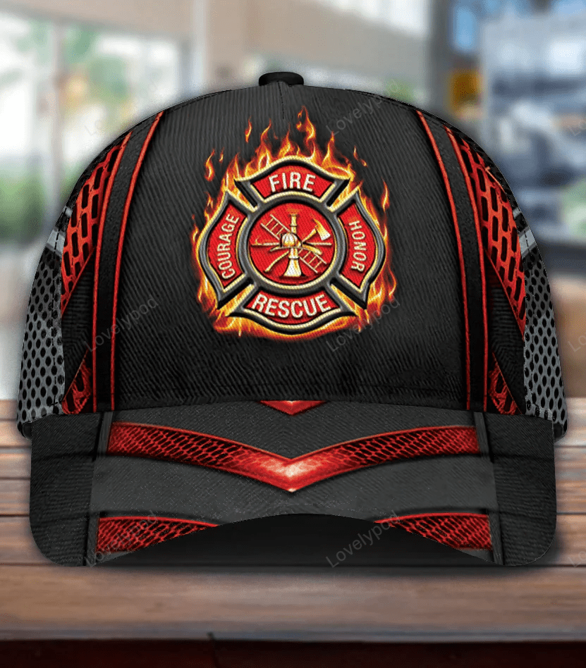 Personalized Firefighter Classic Cap, Personalized Gift for Firefighters Trucker Hats Custom Hats Gifts For Men & Women