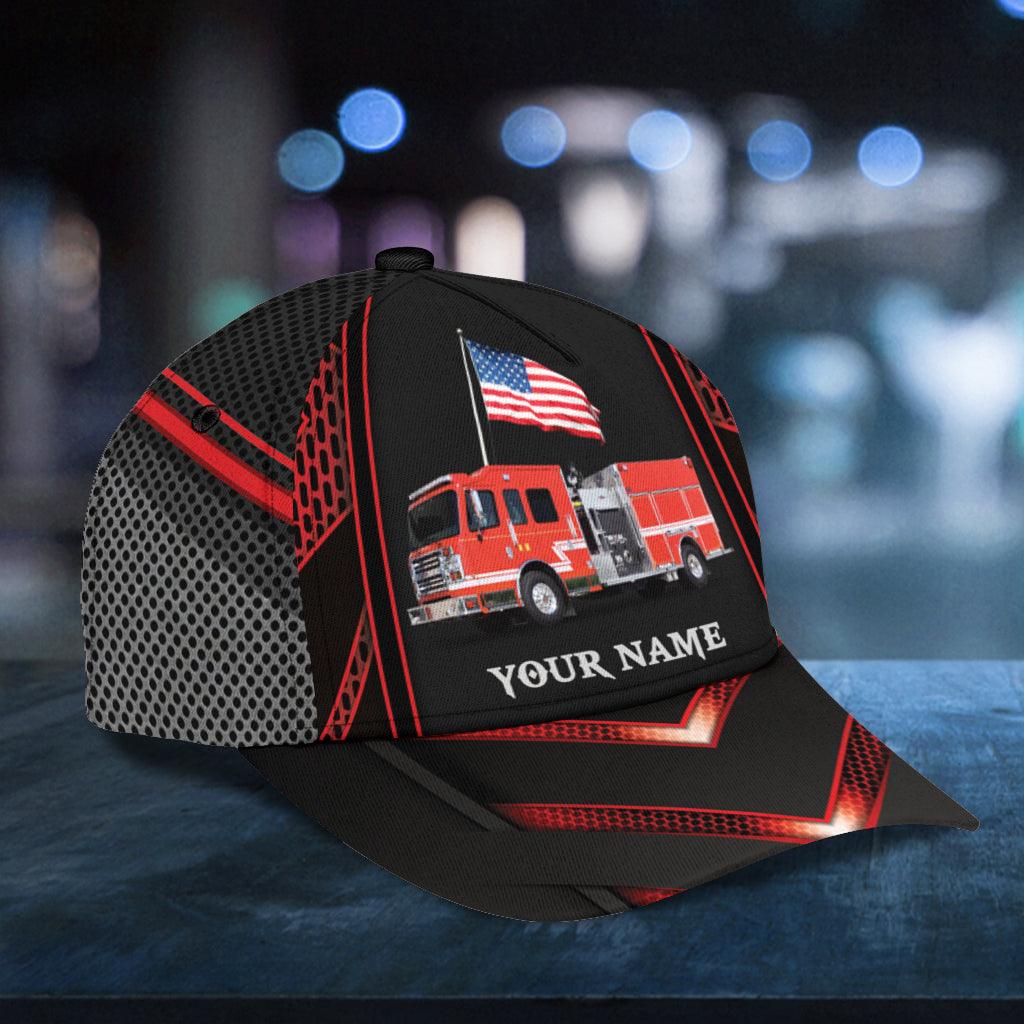 Personalized Firefighter Classic Cap, Personalized Gift for Firefighters Trucker Hats Custom Hats Gifts For Men & Women