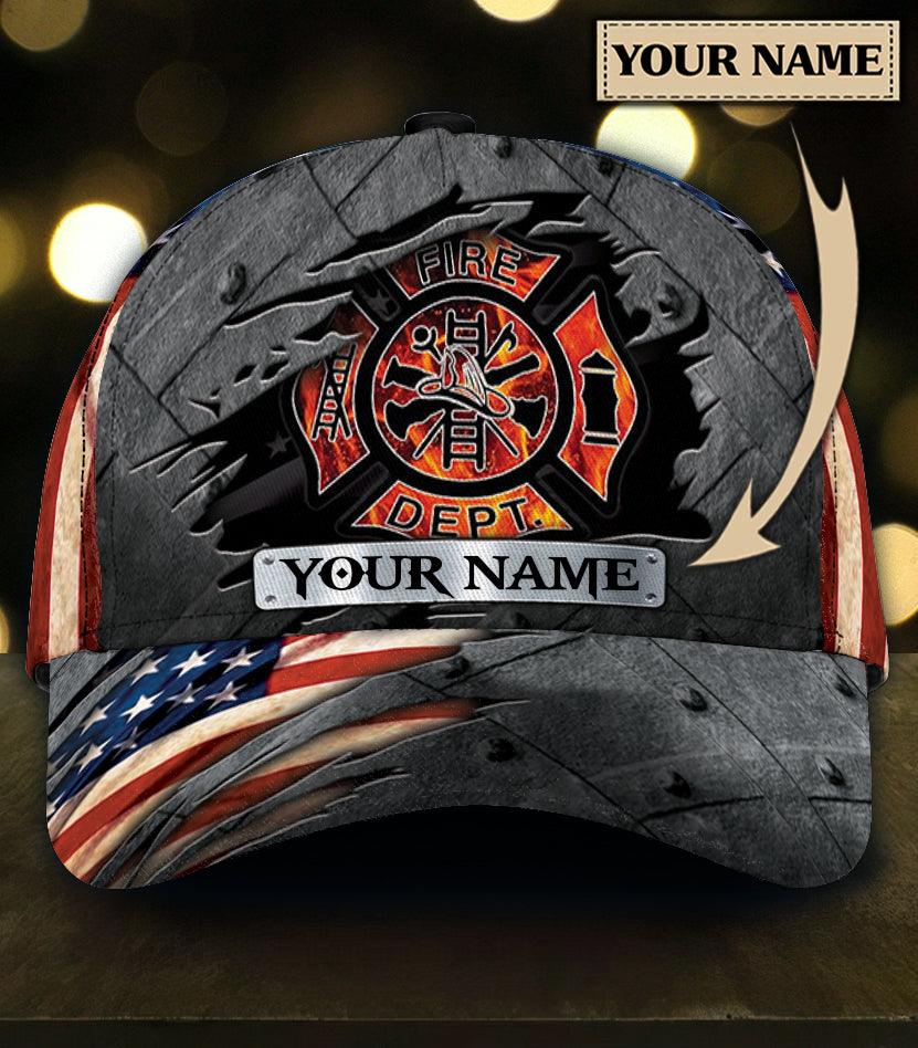 Personalized Firefighter Classic Cap, Personalized Gift for Firefighters Trucker Hats Custom Hats Gifts For Men & Women