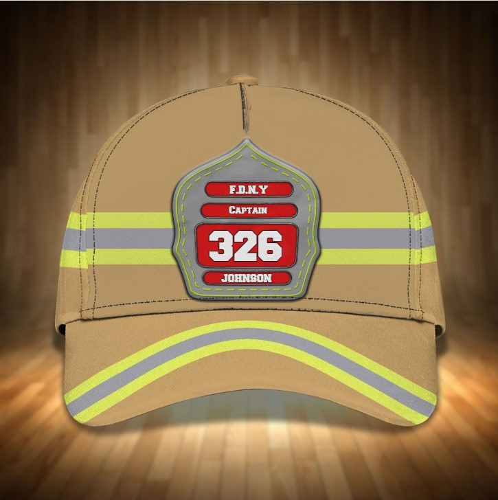 Personalized Firefighter Hat, Custom Department, Your Rank Firefighter Classic Cap for Man Trucker Hats Custom Hats Gifts For Men & Women