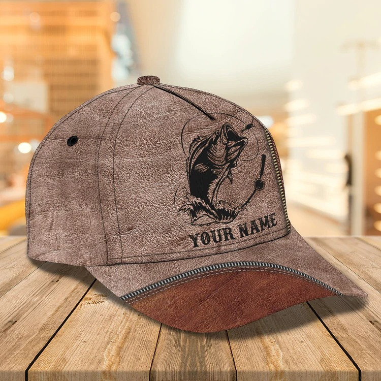 Personalized Fishing Cap for Dad, 3D Classic Cap All Over Print for Fishing Lovers Trucker Hats Custom Hats Gifts For Men & Women