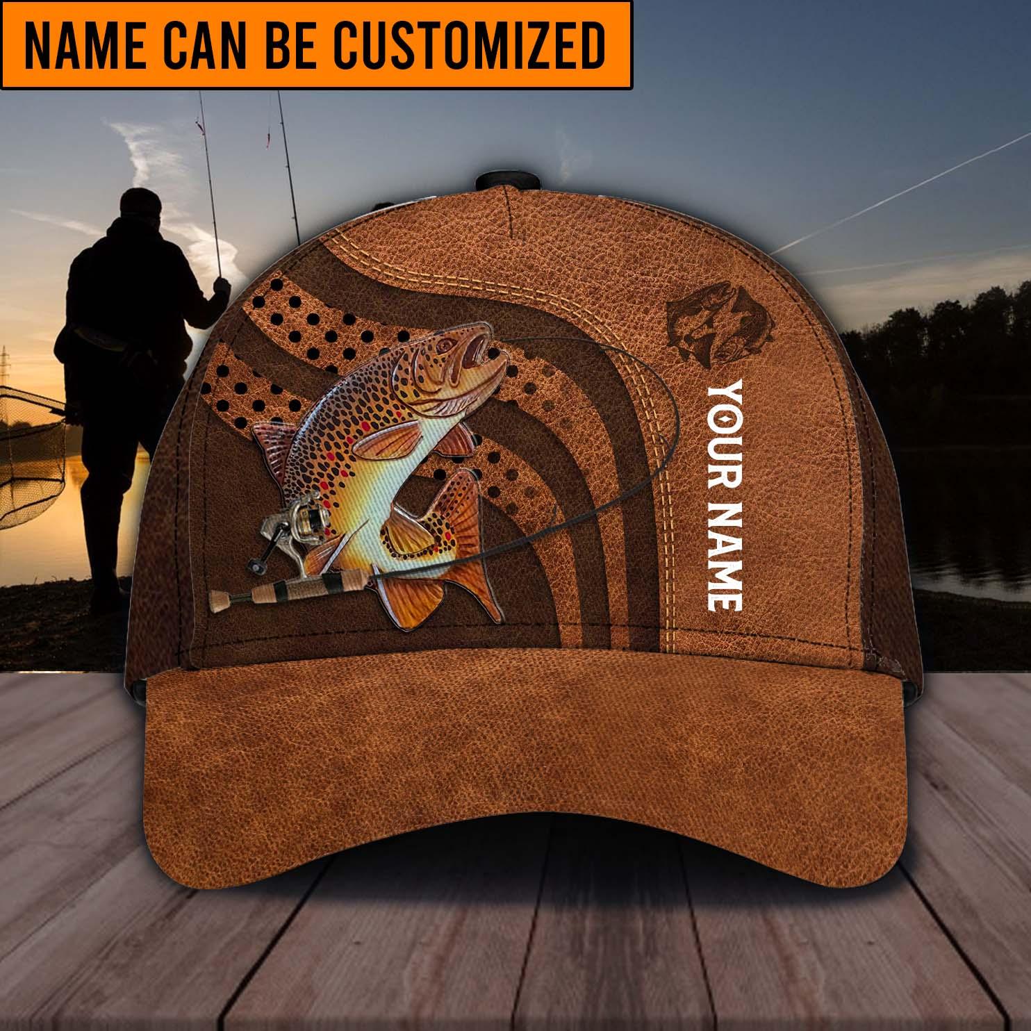 Personalized Fishing Classic Cap, Personalized Gift for Fishing Lovers Trucker Hats Custom Hats Gifts For Men & Women