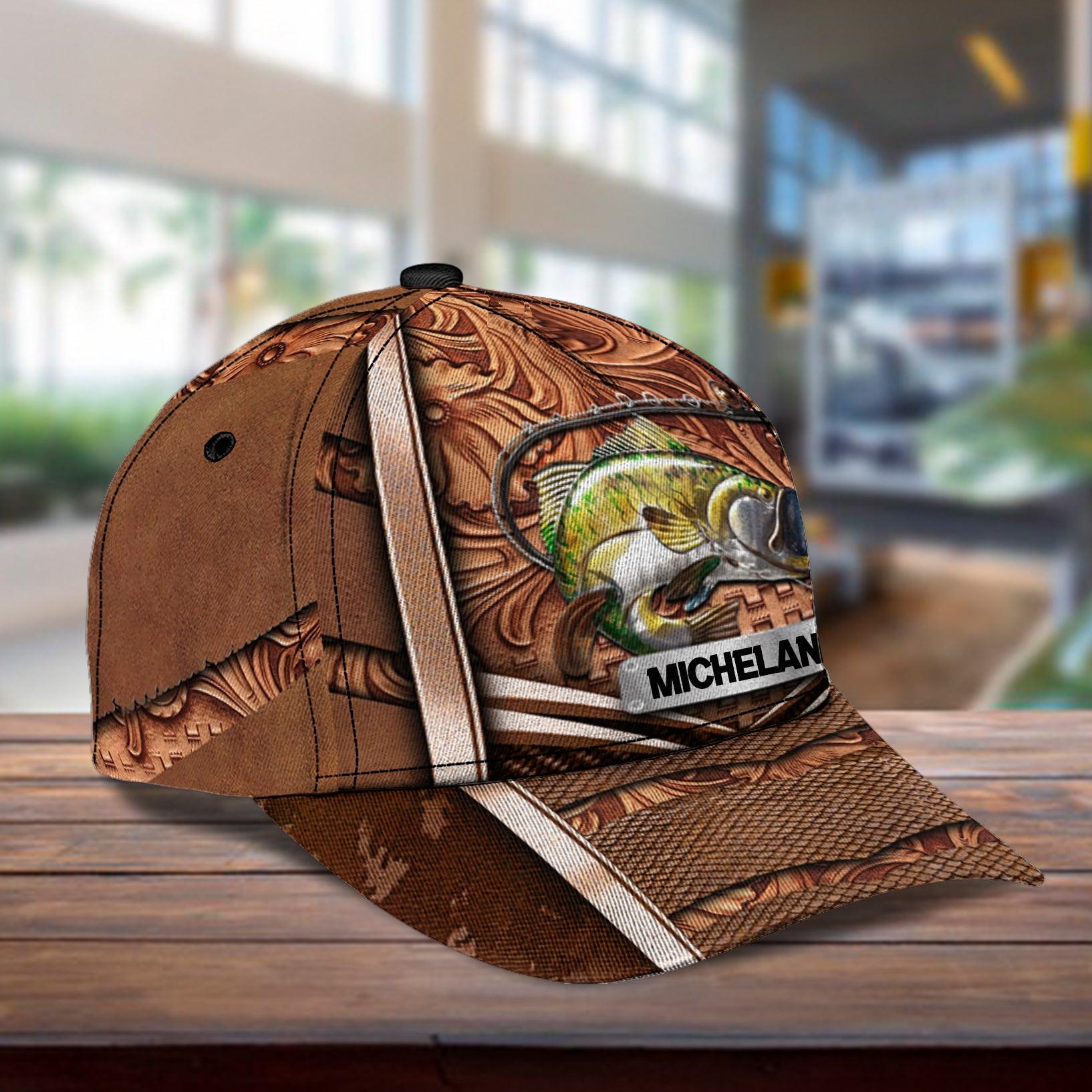 Personalized Fishing Classic Cap, Personalized Gift for Fishing Lovers Trucker Hats Custom Hats Gifts For Men & Women