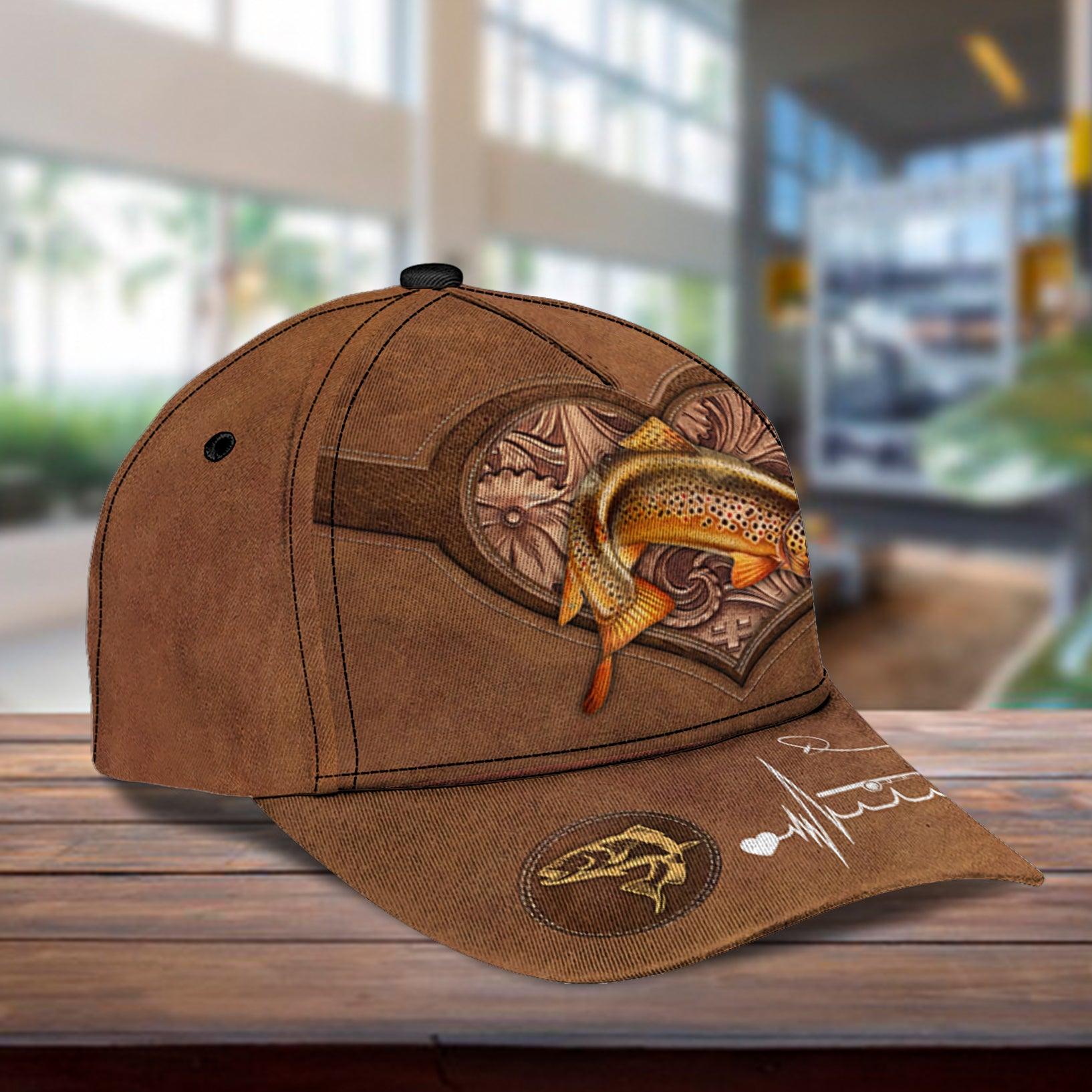 Personalized Fishing Classic Cap, Personalized Gift for Fishing Lovers Trucker Hats Custom Hats Gifts For Men & Women