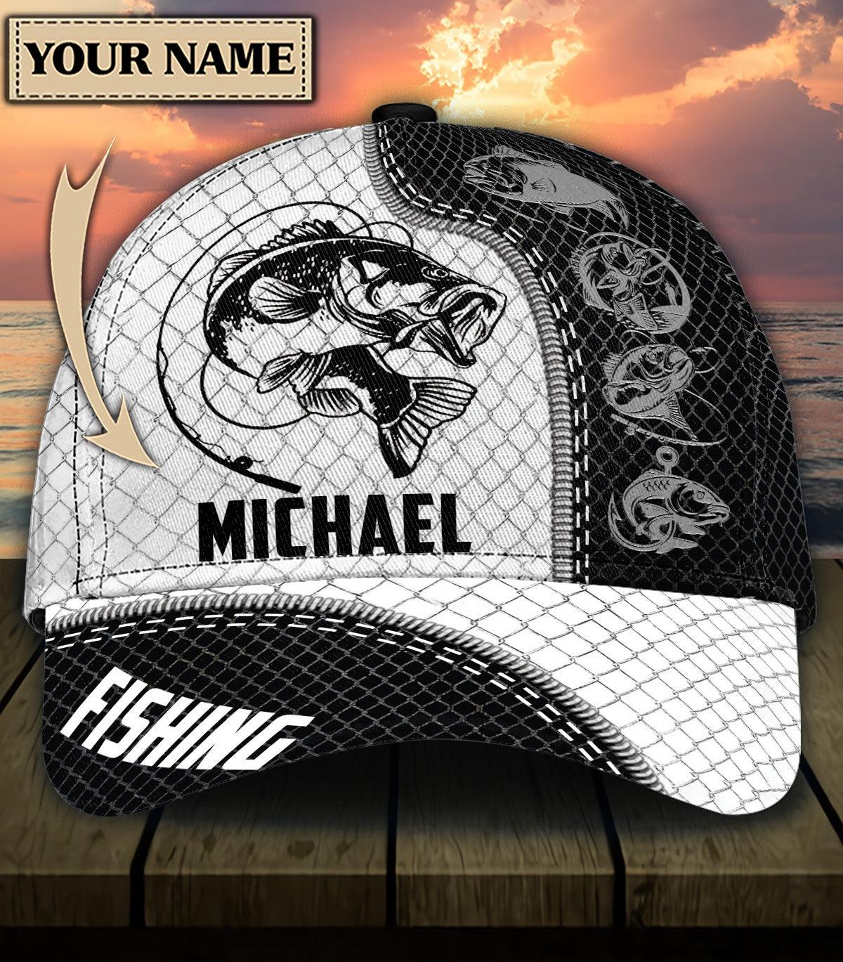 Personalized Fishing Classic Cap, Personalized Gift for Fishing Lovers Trucker Hats Custom Hats Gifts For Men & Women