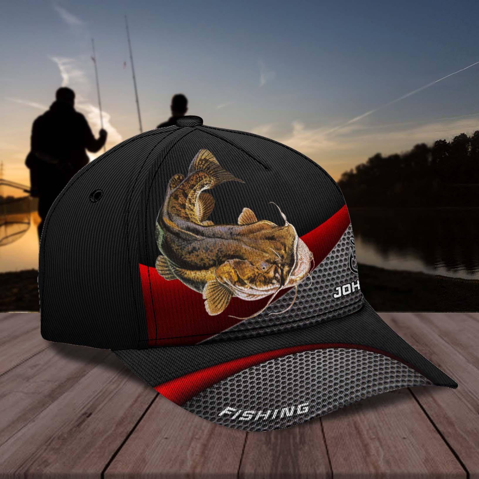 Personalized Fishing Classic Cap, Personalized Gift for Fishing Lovers Trucker Hats Custom Hats Gifts For Men & Women