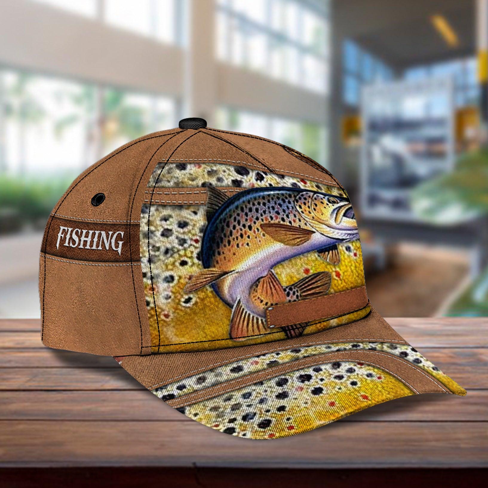 Personalized Fishing Classic Cap, Personalized Gift for Fishing Lovers Trucker Hats Custom Hats Gifts For Men & Women