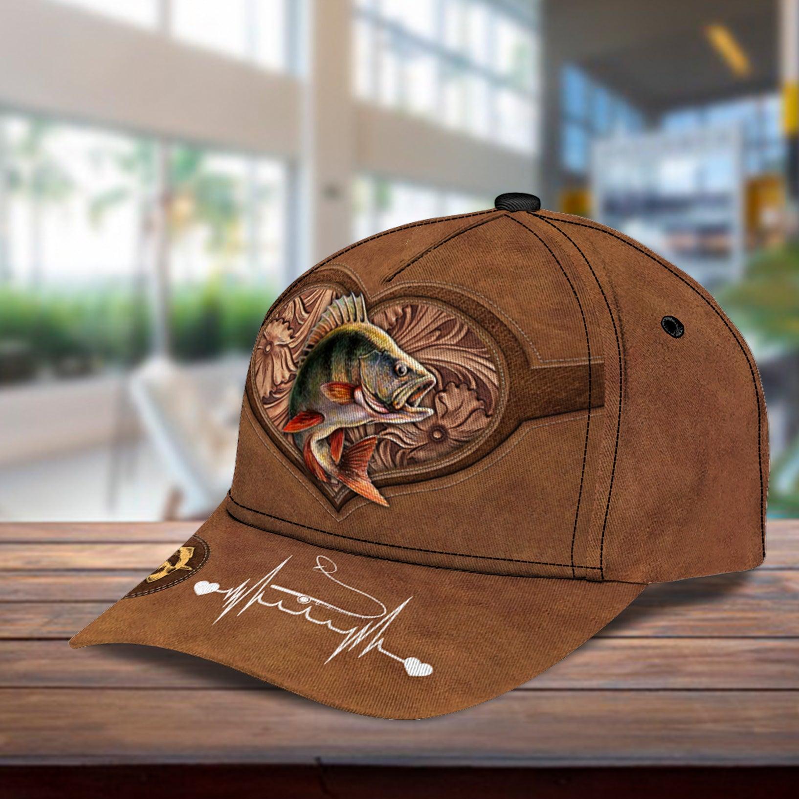 Personalized Fishing Classic Cap, Personalized Gift for Fishing Lovers Trucker Hats Custom Hats Gifts For Men & Women