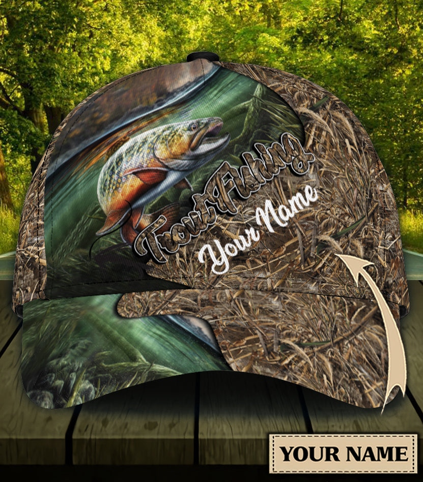Personalized Fishing Classic Cap, Personalized Gift for Fishing Lovers Trucker Hats Custom Hats Gifts For Men & Women