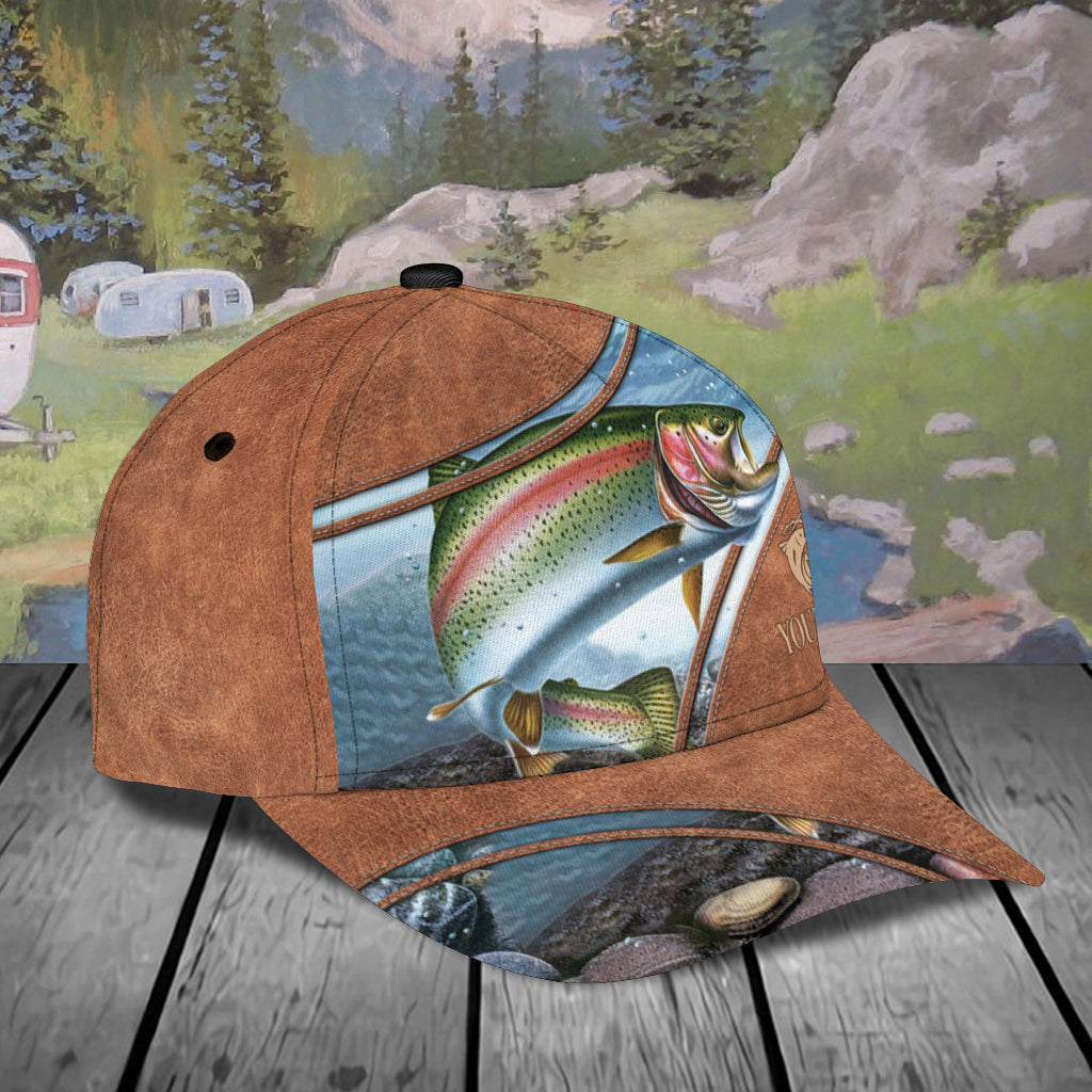 Personalized Fishing Classic Cap, Personalized Gift for Fishing Lovers Trucker Hats Custom Hats Gifts For Men & Women