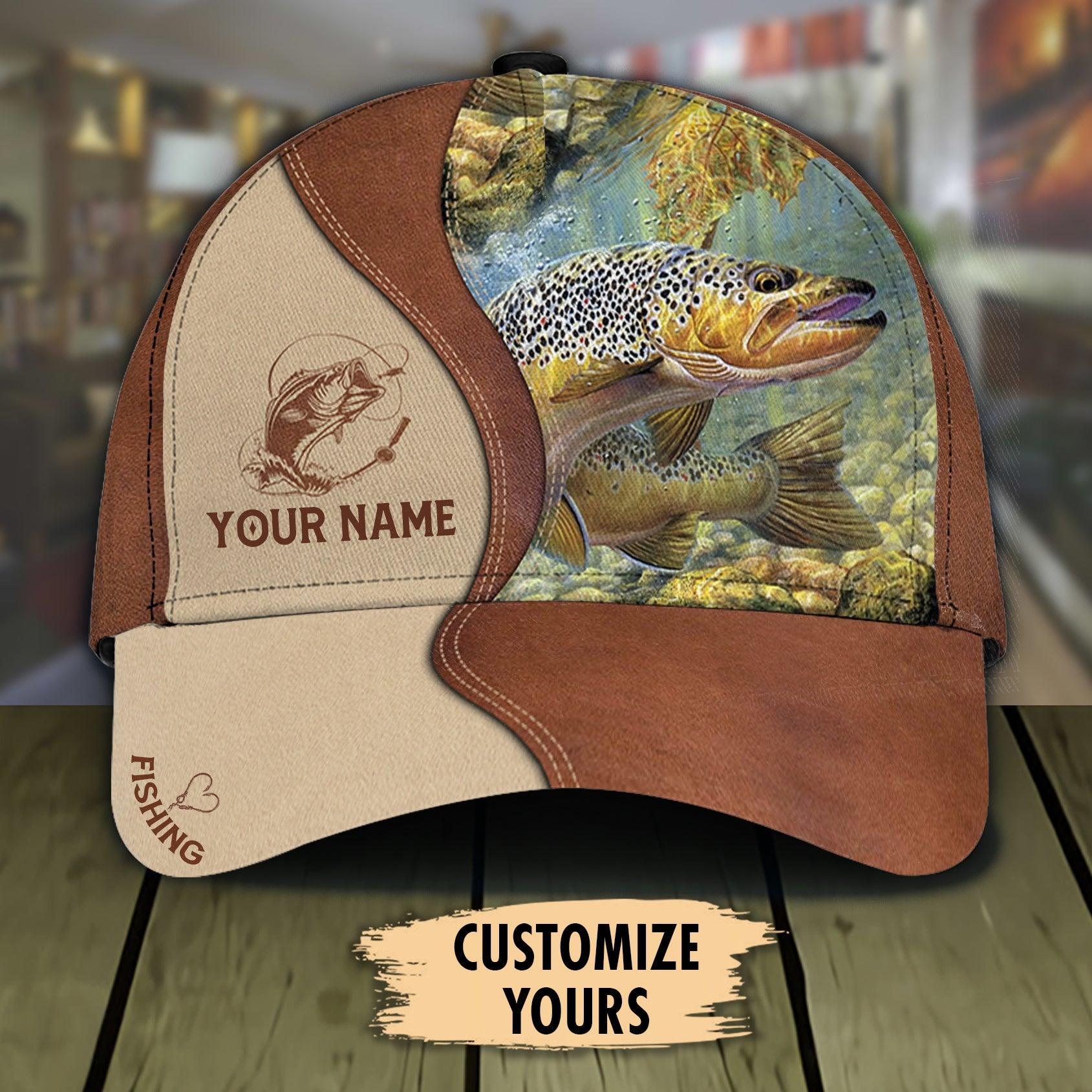 Personalized Fishing Classic Cap, Personalized Gift for Fishing Lovers Trucker Hats Custom Hats Gifts For Men & Women