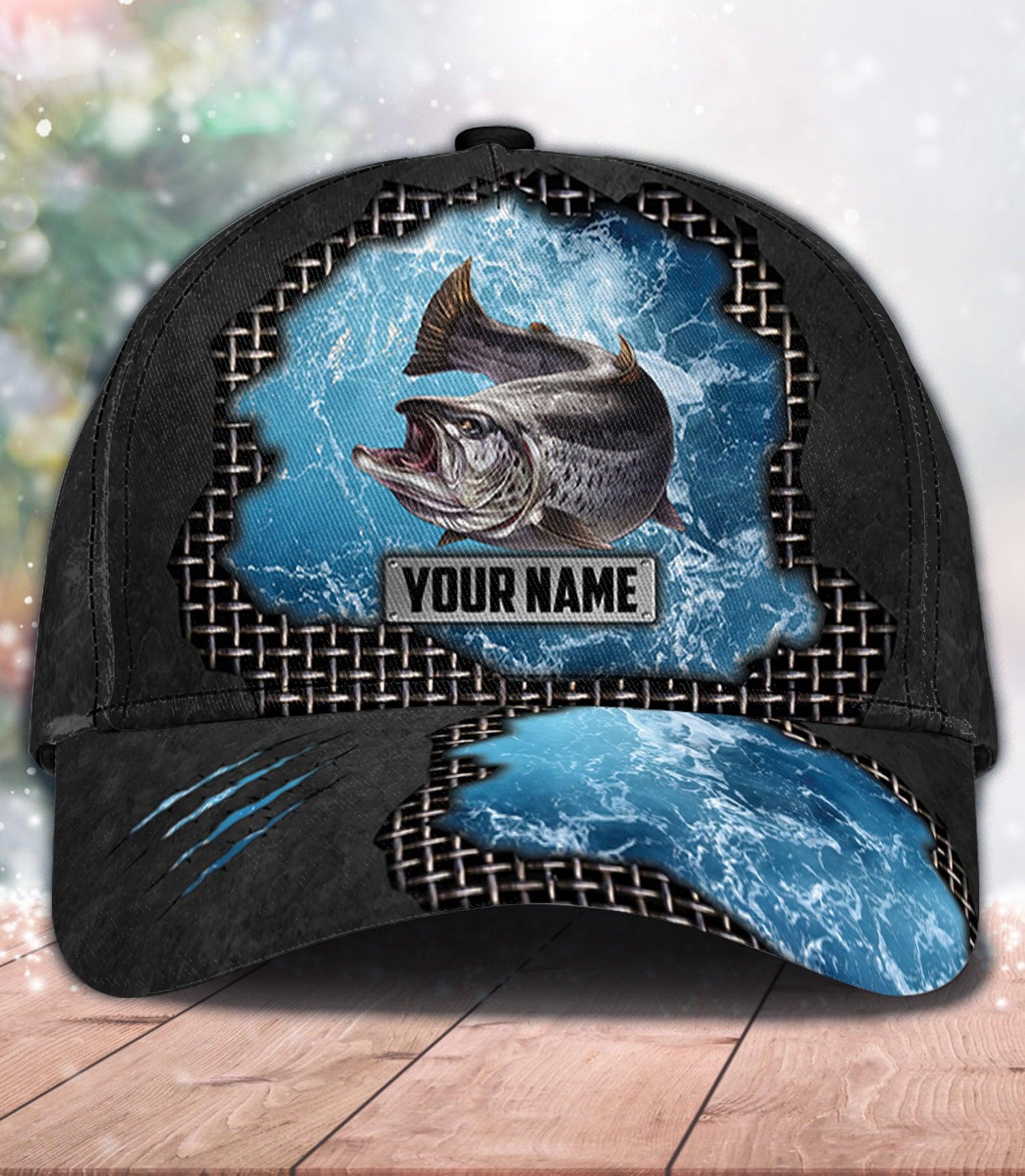 Personalized Fishing Classic Cap, Personalized Gift for Fishing Lovers Trucker Hats Custom Hats Gifts For Men & Women