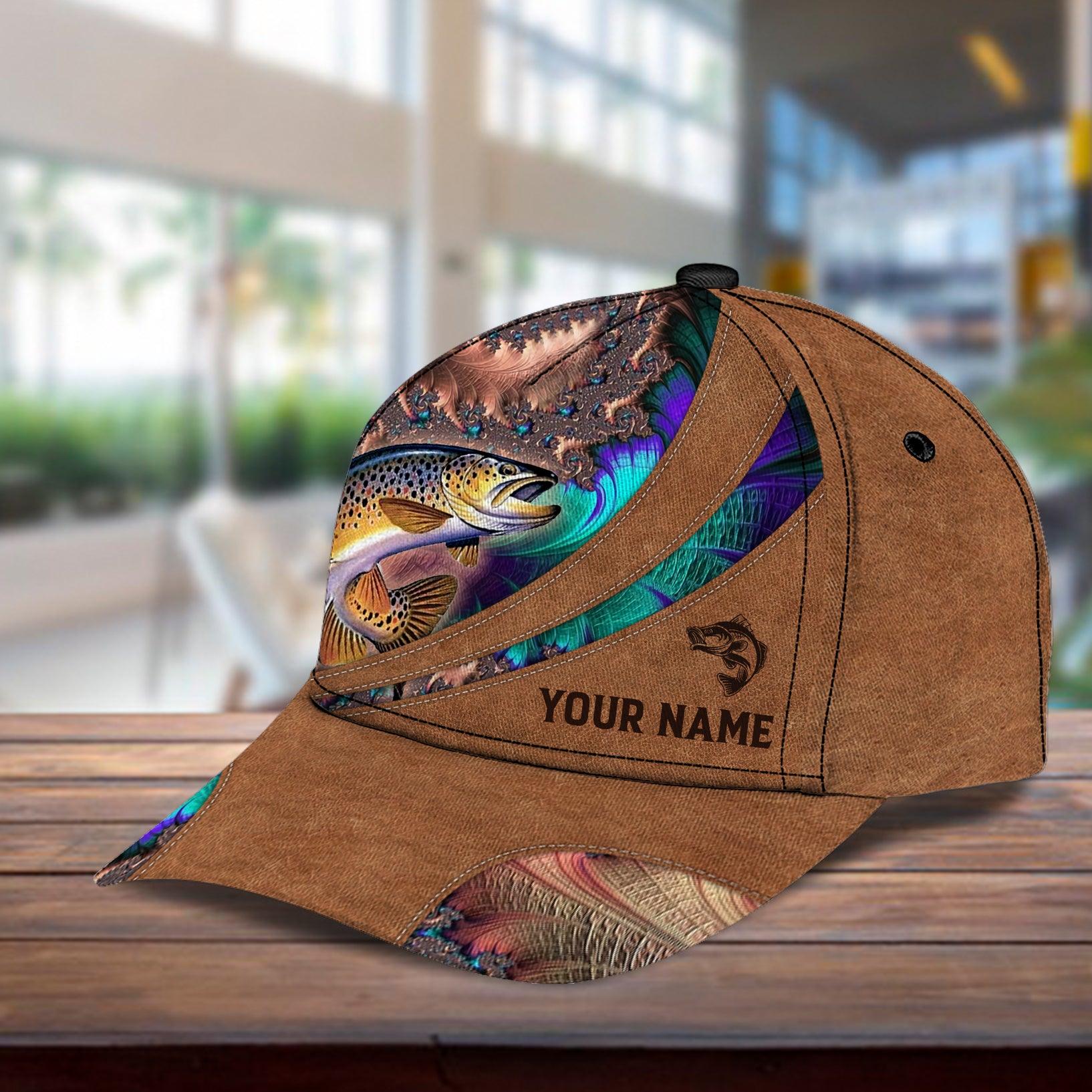 Personalized Fishing Classic Cap, Personalized Gift for Fishing Lovers Trucker Hats Custom Hats Gifts For Men & Women