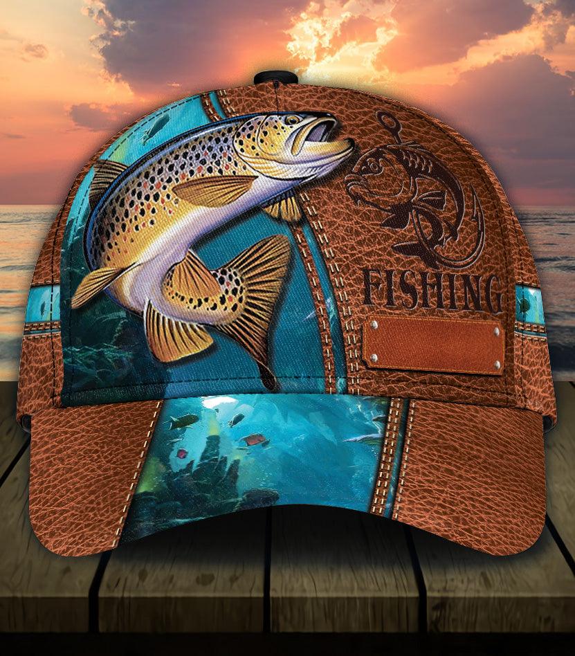 Personalized Fishing Classic Cap, Personalized Gift for Fishing Lovers Trucker Hats Custom Hats Gifts For Men & Women