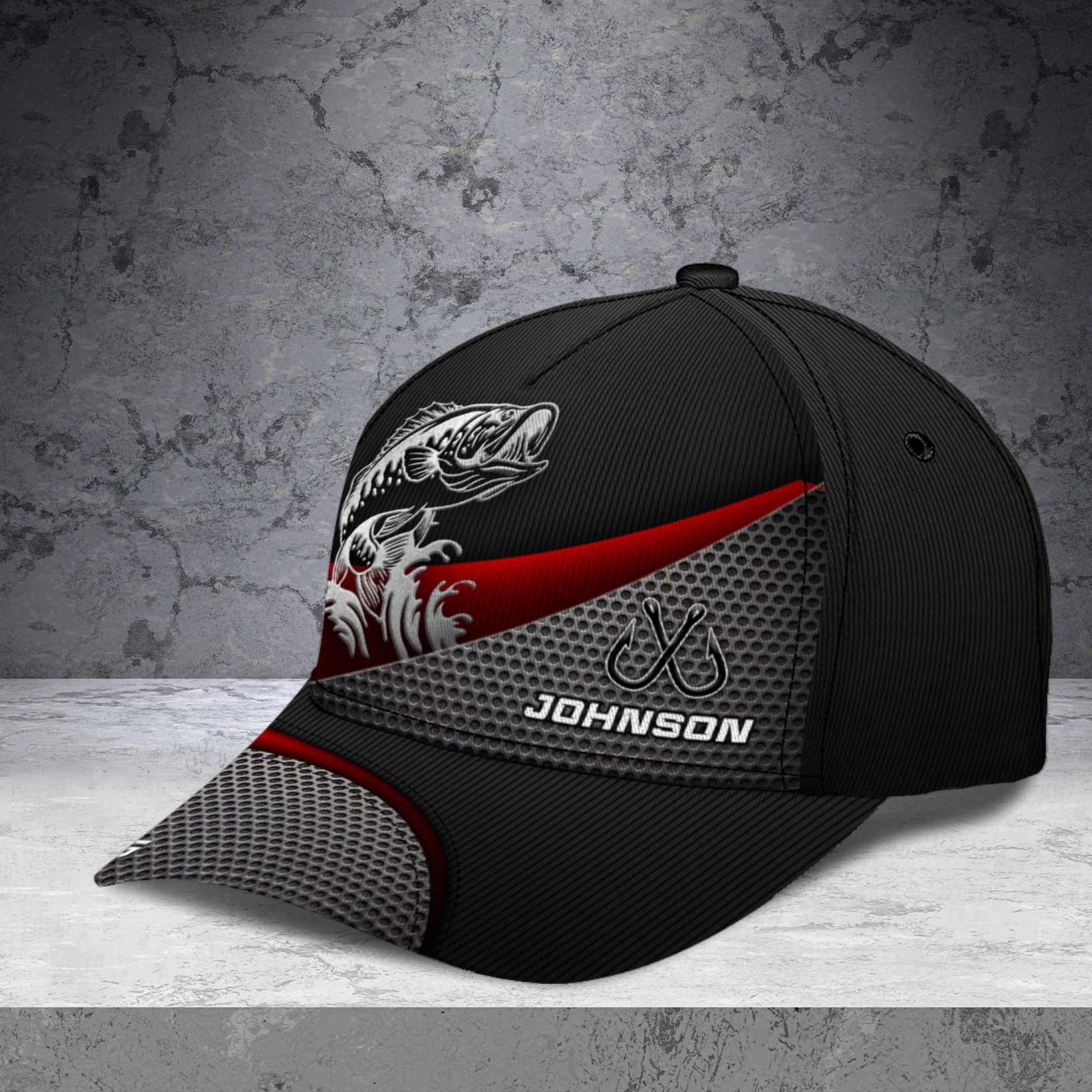 Personalized Fishing Classic Cap, Personalized Gift for Fishing Lovers Trucker Hats Custom Hats Gifts For Men & Women