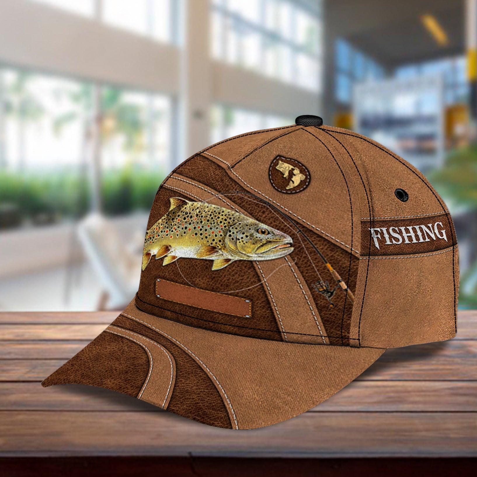 Personalized Fishing Classic Cap, Personalized Gift for Fishing Lovers Trucker Hats Custom Hats Gifts For Men & Women
