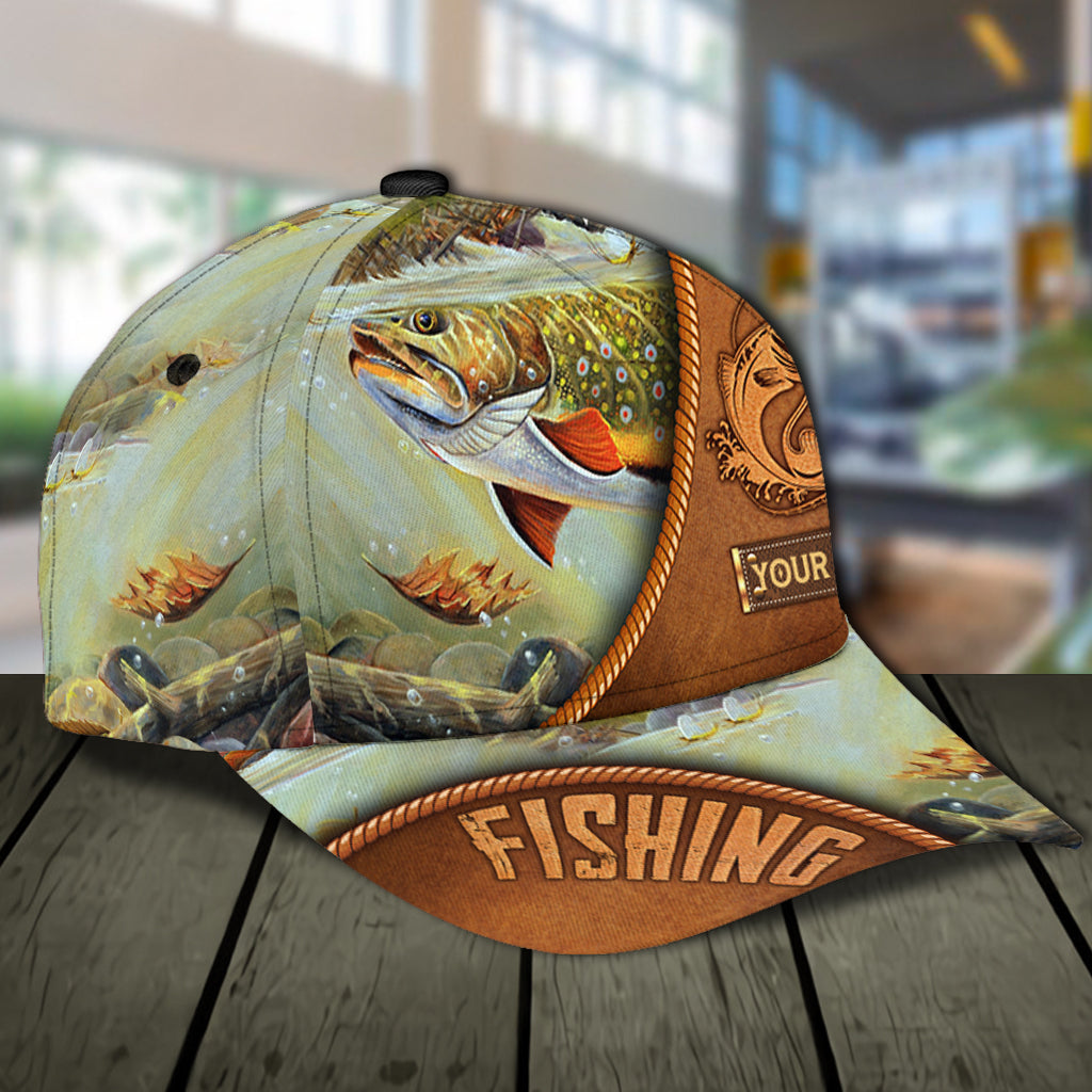 Personalized Fishing Classic Cap, Personalized Gift for Fishing Lovers Trucker Hats Custom Hats Gifts For Men & Women