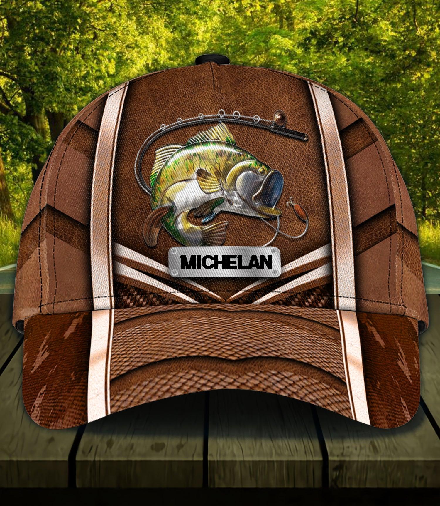 Personalized Fishing Classic Cap, Personalized Gift for Fishing Lovers Trucker Hats Custom Hats Gifts For Men & Women