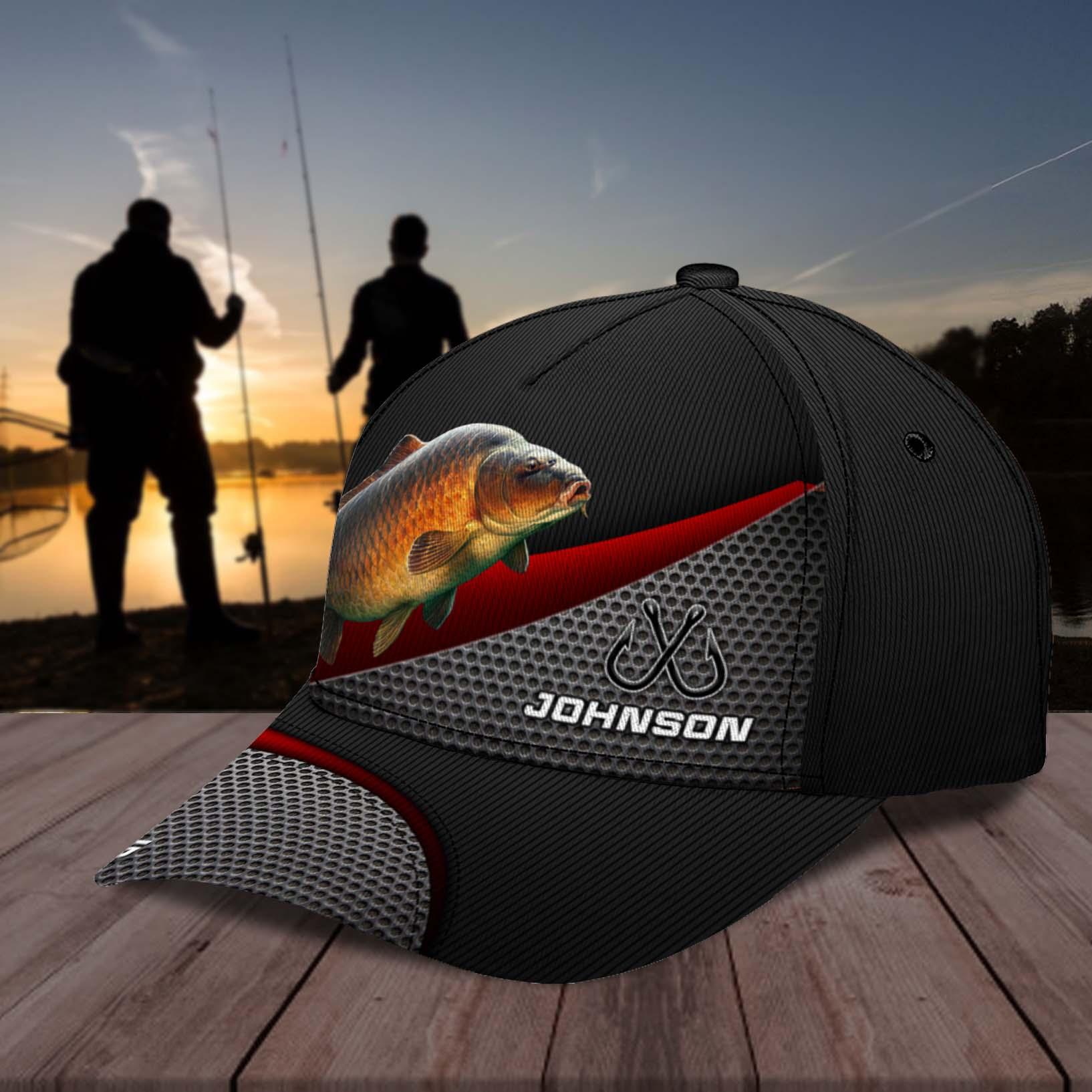 Personalized Fishing Classic Cap, Personalized Gift for Fishing Lovers Trucker Hats Custom Hats Gifts For Men & Women