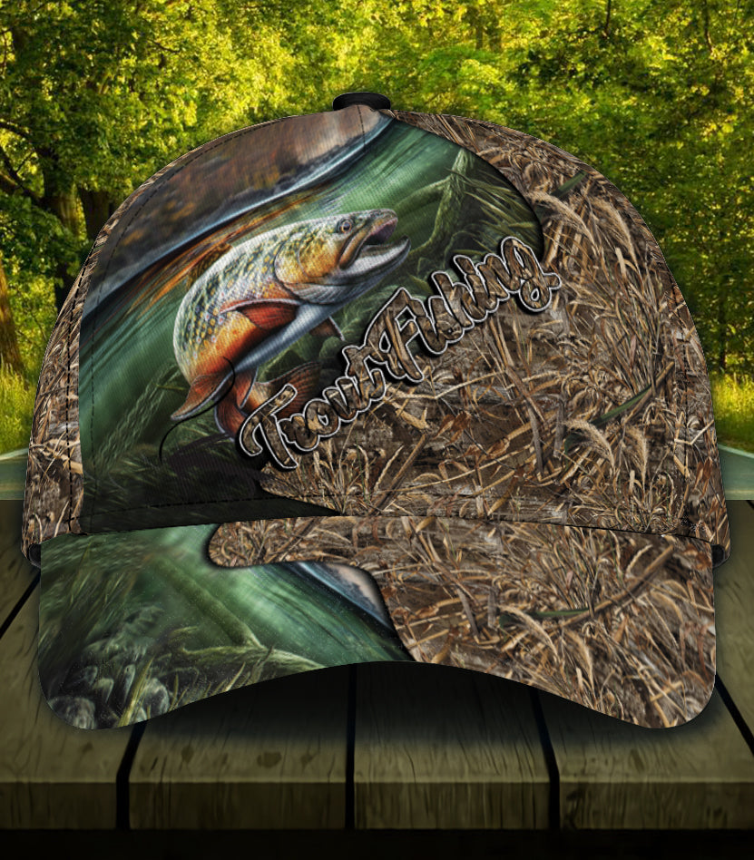 Personalized Fishing Classic Cap, Personalized Gift for Fishing Lovers Trucker Hats Custom Hats Gifts For Men & Women