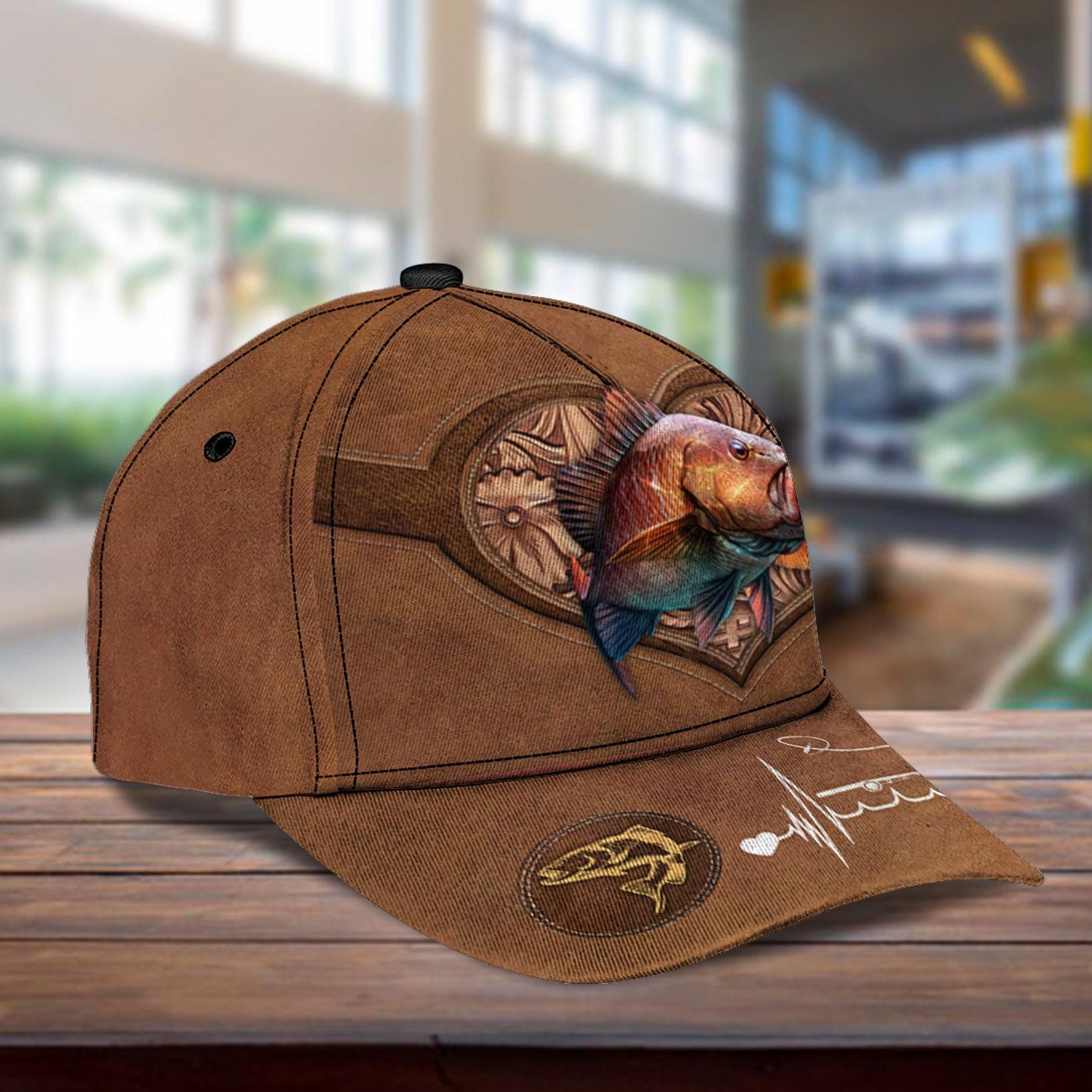 Personalized Fishing Classic Cap, Personalized Gift for Fishing Lovers Trucker Hats Custom Hats Gifts For Men & Women